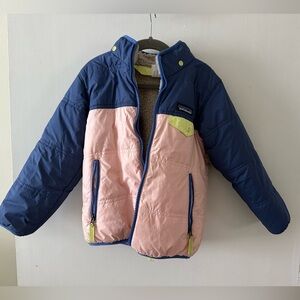 Kids multi color Patagonia Reversible Tribbles Hoody Jacket